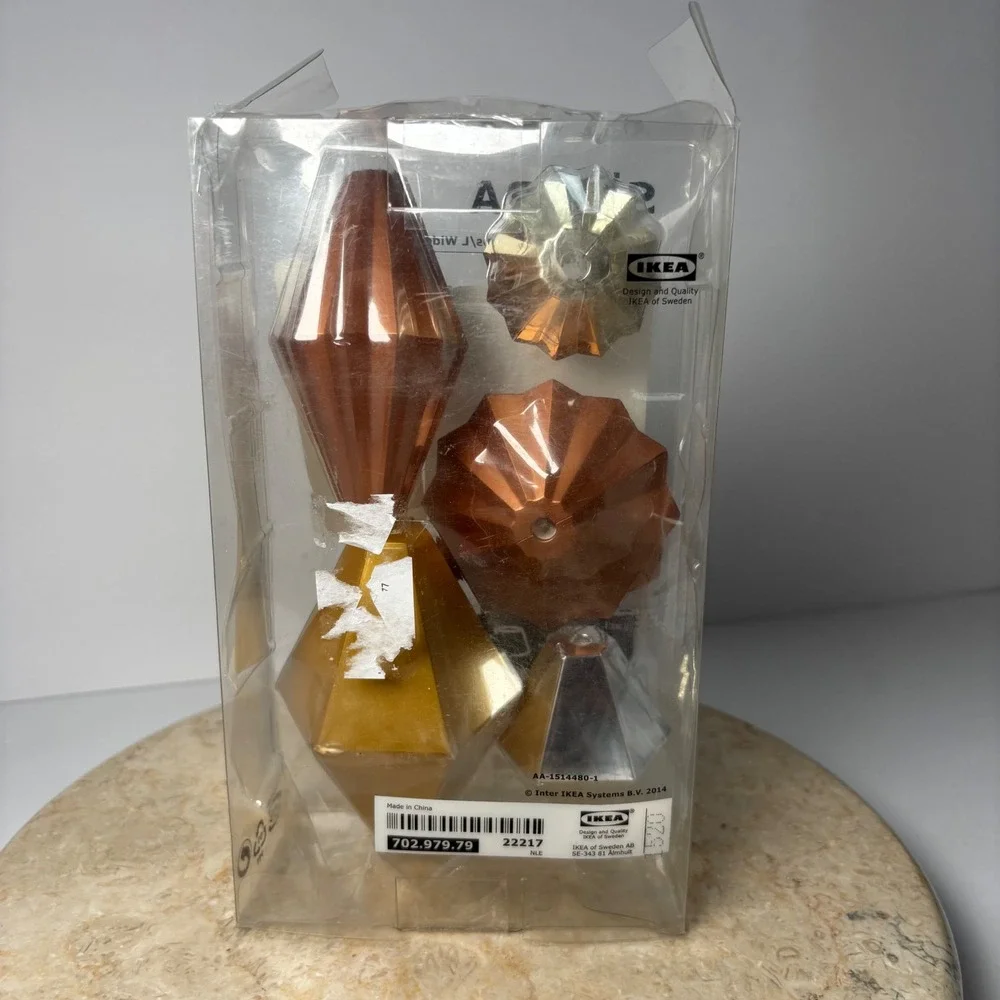 SET OF 2 IKEA SATTRA‎ Pendant Lamp Decoration Gold Copper Silver 702.979.79 NEW